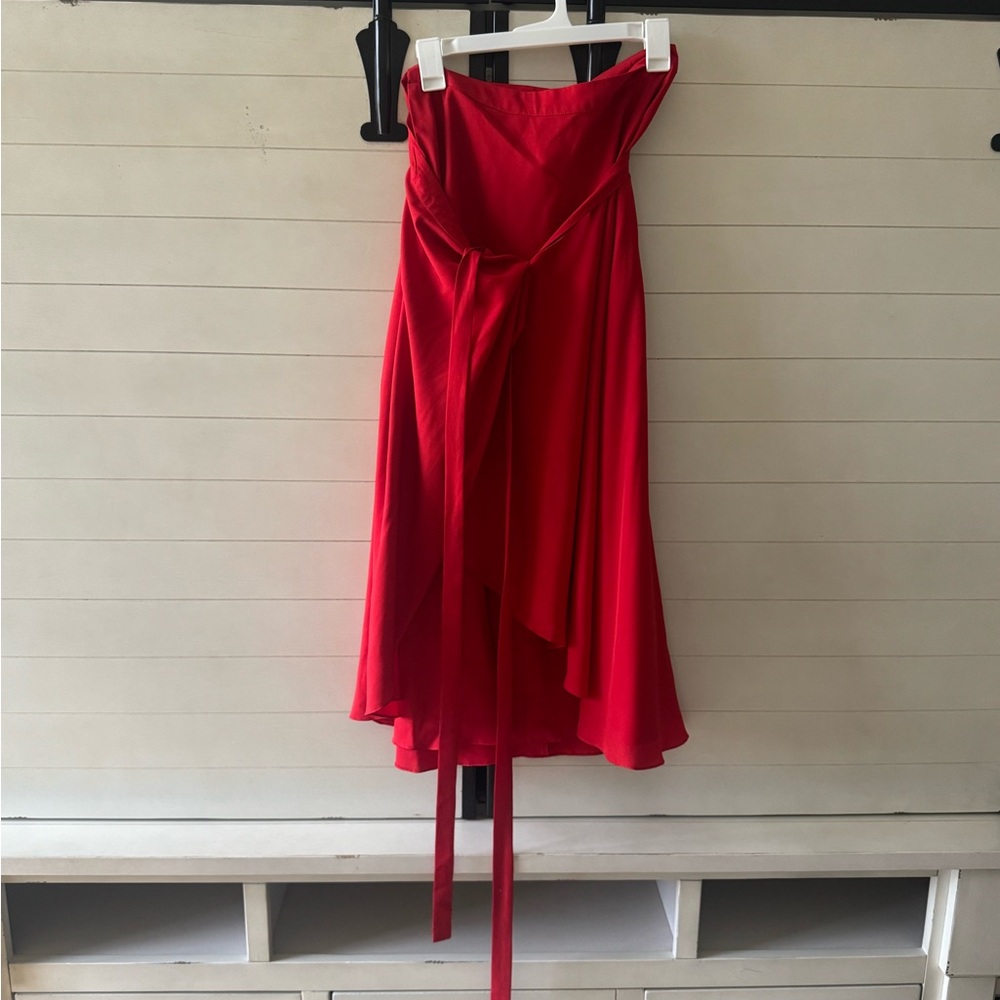 Chic Red High-Low Women's Skirt